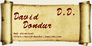 David Dondur vizit kartica